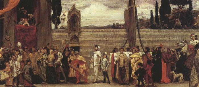 A Colour Sketch for Cimabue's Celebrated Madonna is Carried in Procession throuth the Streests of Florence' (mk37), Frederic,lord leighton,p.r.a.,r.w.s